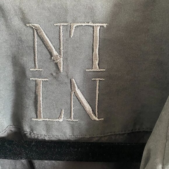 Grey Short Sleeve Jacket Top Button-Down Shirt Velvet Like Fabric Lined - Picture 5 of 6